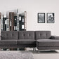 Divani Casa Forli - Modern Grey Fabric Right Facing Sectional Sofa