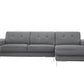 Divani Casa Forli - Modern Grey Fabric Right Facing Sectional Sofa