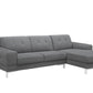 Divani Casa Forli - Modern Grey Fabric Right Facing Sectional Sofa