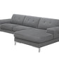Divani Casa Forli - Modern Grey Fabric Right Facing Sectional Sofa