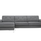 Divani Casa Forli - Modern Grey Fabric Left Facing Sectional Sofa
