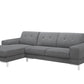 Divani Casa Forli - Modern Grey Fabric Left Facing Sectional Sofa