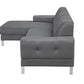 Divani Casa Forli - Modern Grey Fabric Left Facing Sectional Sofa