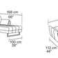 Divani Casa Lennox - Modern Grey Fabric Right Facing Sectional Sofa Bed