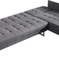 Divani Casa Lennox - Modern Grey Fabric Right Facing Sectional Sofa Bed