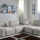 Divani Casa Platte - Modern Grey Fabric Modular Sectional Sofa