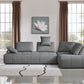 Divani Casa Edgar - Modern Grey Fabric Modular Sectional Sofa