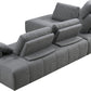 Divani Casa Edgar - Modern Grey Fabric Modular Sectional Sofa