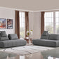 Divani Casa Edgar - Modern Grey Fabric Modular Sectional Sofa