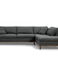 Divani Casa Hickman - Modern Dark Grey Fabric Right Facing Sectional Sofa