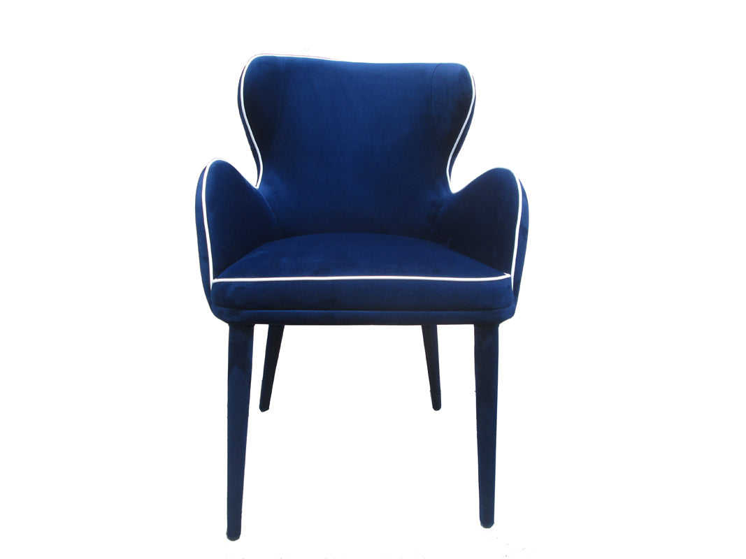 Modrest Tigard Modern Blue Fabric Dining Chair