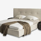 Modrest Brittany Beige Fabric Bed