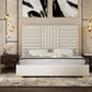 Modrest Daystar - Modern Beige Velvet & Gold Bed