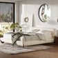 Modrest Fleury - Contemporary Cream Fabric and Walnut Bed