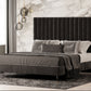 Modrest Hemlock Modern Dark Grey Velvet Bed