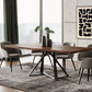 Modrest Keanna - Modern Industrial Walnut & Black Dining Table