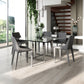Modrest Keaton - Square Modern Glass + Stainless Steel Dining Table