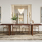 Modrest Livia - Modern Walnut & Brass Stainless Steel Dining Table