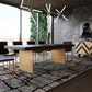 Modrest Perret - Large Glam Black Ash + Brushed Brass Dining Table