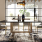 Modrest Pike - Modern Black Ash & Brass Dining Table