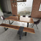 Modrest Taylor Modern Live Edge Wood Small 79" Dining Bench