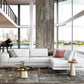 Coronelli Collezioni Mood - Italian White Leather Right Facing Sectional Sofa