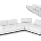 Coronelli Collezioni Mood - Italian White Leather Right Facing Sectional Sofa
