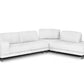 Coronelli Collezioni Mood - Italian White Leather Right Facing Sectional Sofa