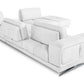 Coronelli Collezioni Mood - Italian White Leather Right Facing Sectional Sofa