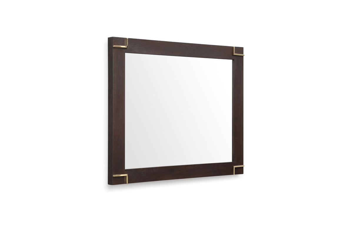 Modrest Moontide - Modern Smoked Ash & Gold Mirror
