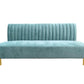 Divani Casa Mosko - Modern Light Green & Gold Fabric Sofa