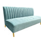 Divani Casa Mosko - Modern Light Green & Gold Fabric Sofa