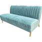 Divani Casa Mosko - Modern Light Green & Gold Fabric Sofa