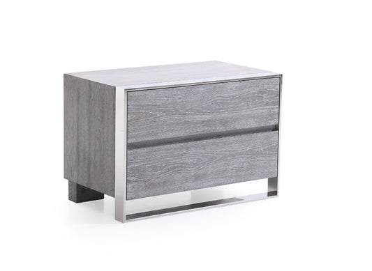 Modrest Arlene Modern Grey Elm Nightstand