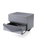 Modrest Duke Modern Grey & Black Gun Chrome Nightstand