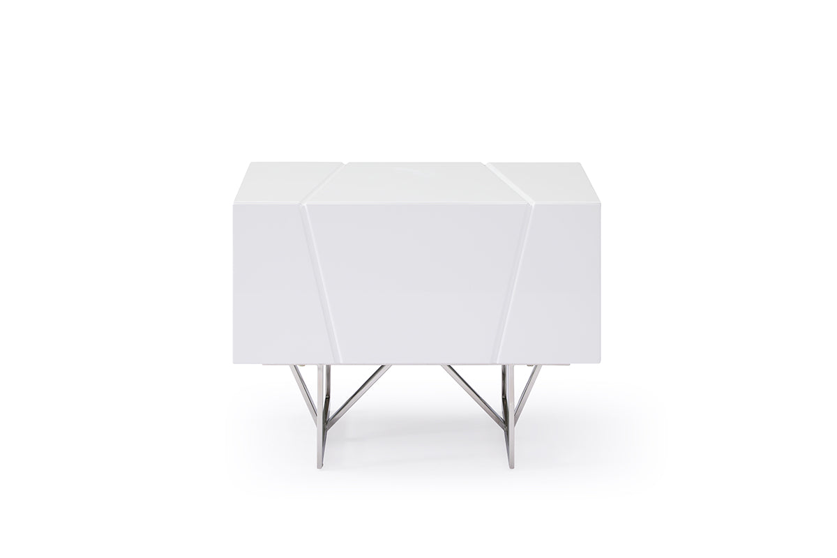 Modrest Chrysler Modern White Nightstand