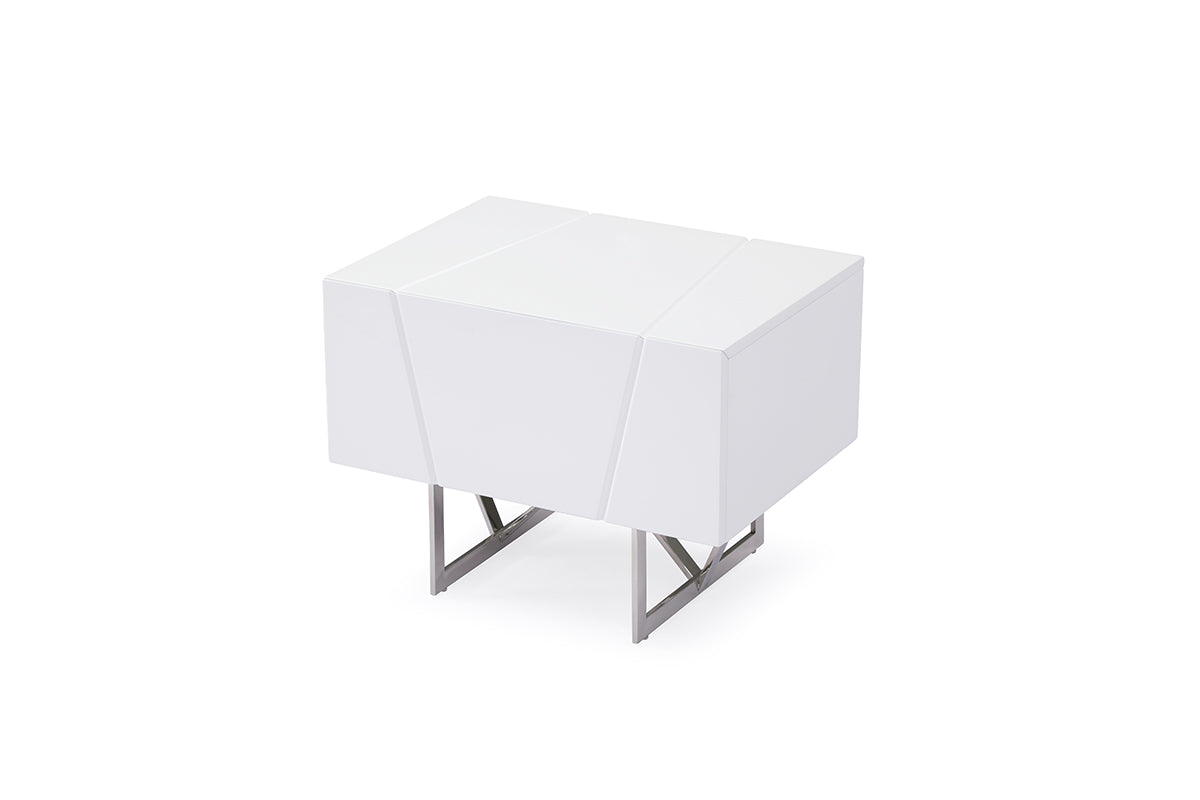 Modrest Chrysler Modern White Nightstand