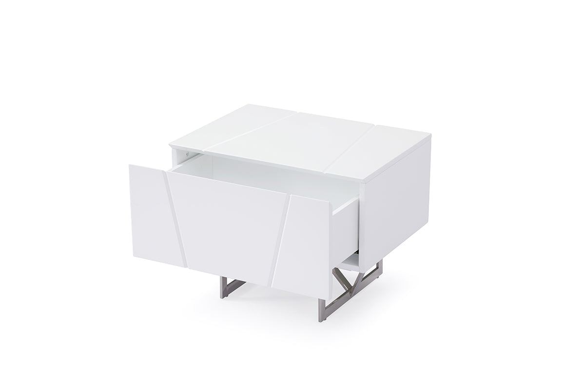 Modrest Chrysler Modern White Nightstand