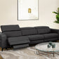 Divani Casa Nella - Modern Black Leather Sofa w/ Electric Recliners