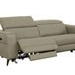 Divani Casa Nella - Modern Light Grey Leather Loveseat w/ Electric Recliners