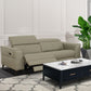 Divani Casa Nella - Modern Light Grey Leather Loveseat w/ Electric Recliners