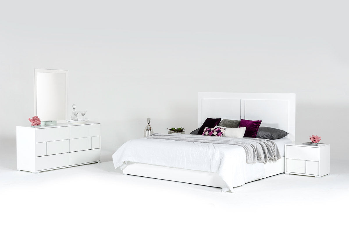 Modrest Nicla Italian Modern White Bedroom Set