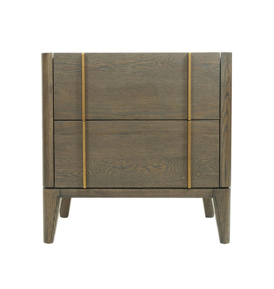 Modrest Oakley - Mid-Century Dark Brown Nightstand