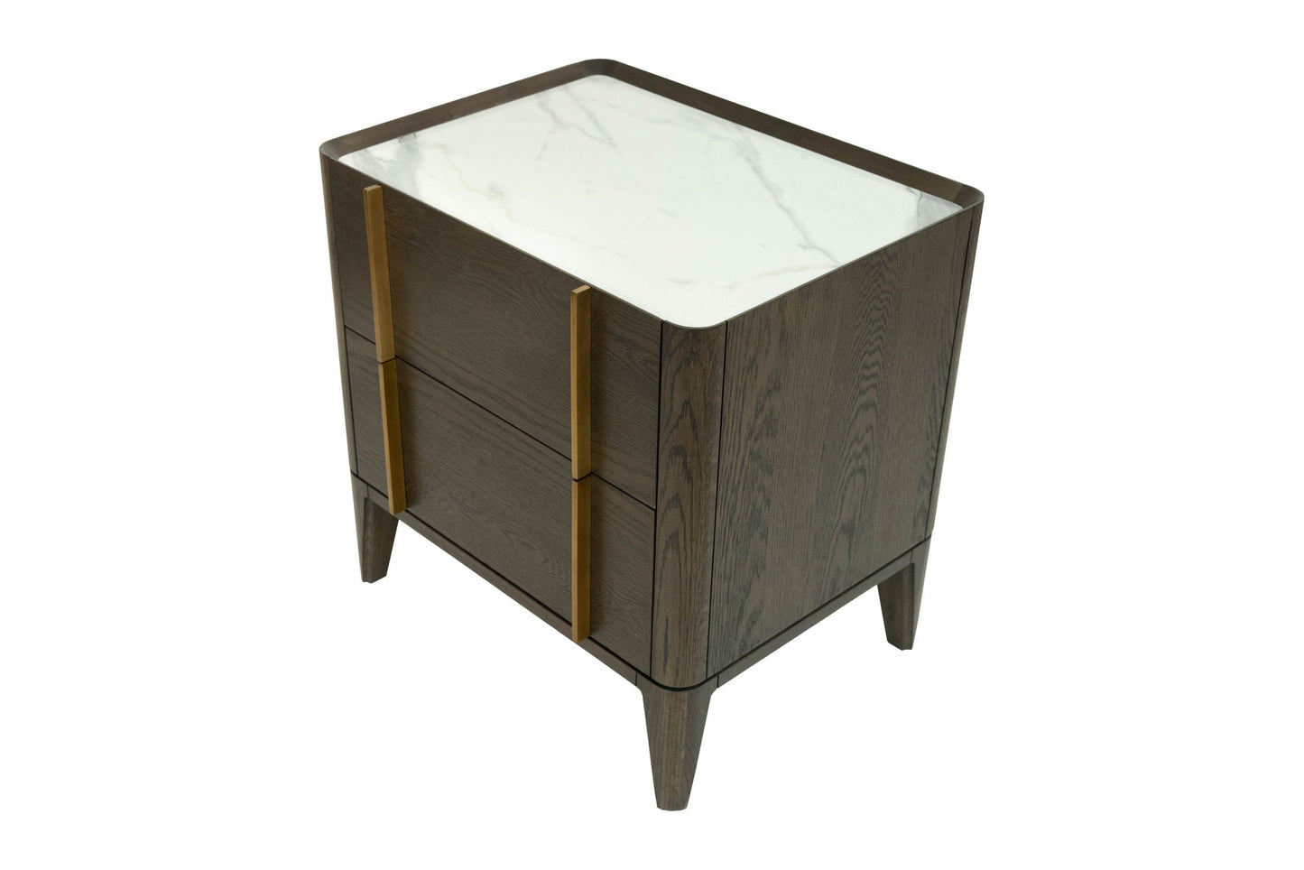 Modrest Oakley - Mid-Century Dark Brown Nightstand