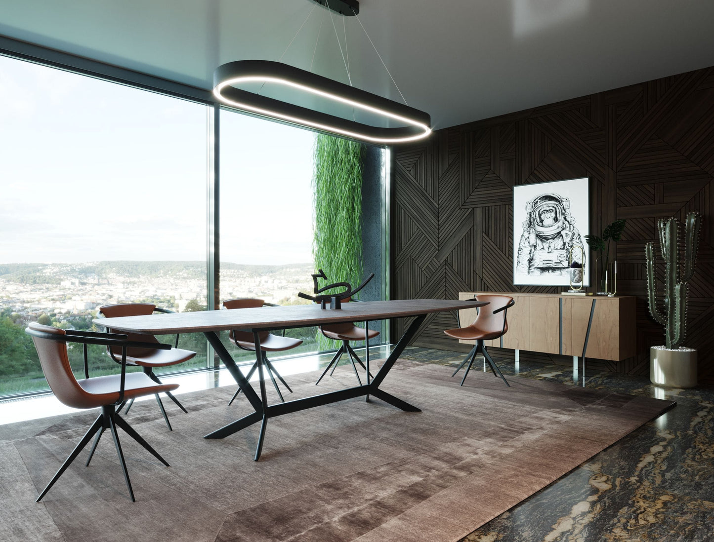 Modrest Herzog - Modern Grey Ceramic Dining Table