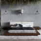 Modrest Tokyo - Contemporary Walnut and White Platform Bed