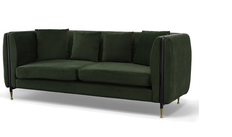 Divani Casa Oswego - Modern Dark Green Jade Sofa