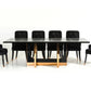 A&X Padua Modern Large Black Crocodile & Rosegold Dining Table