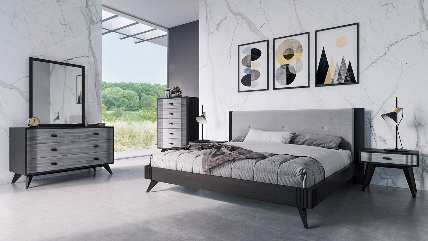 Nova Domus Panther Contemporary Grey & Black Dresser