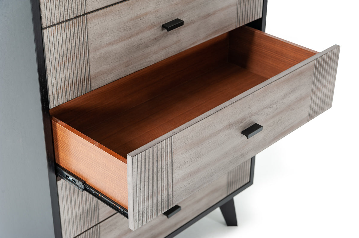 Nova Domus Panther Contemporary Grey & Black Chest